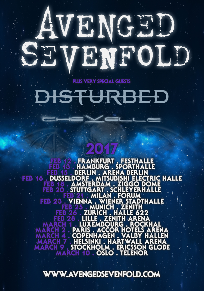 CHEVELLE, en tournée avec AVENGED SEVENFOLD et DISTURBED !