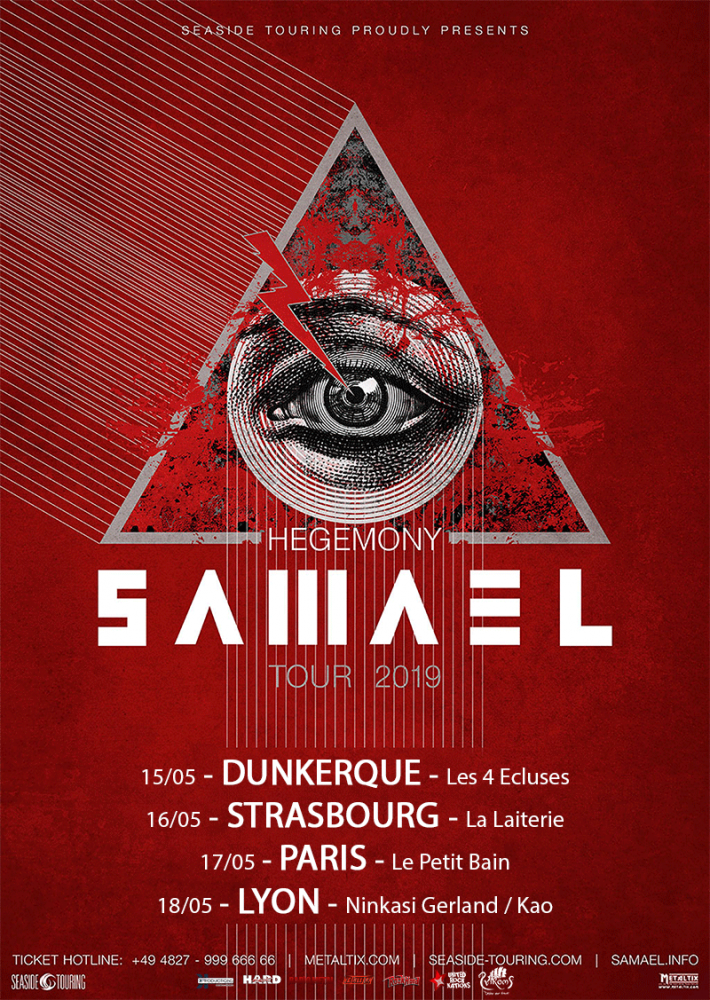 Samael dévoile les dates de la tournée ''HEGEMONY EUROPEAN TOUR 2019''