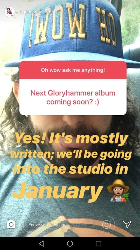 Zargothrax (Christopher Bowes) annonce le grand retour de GloryHammer en studio !