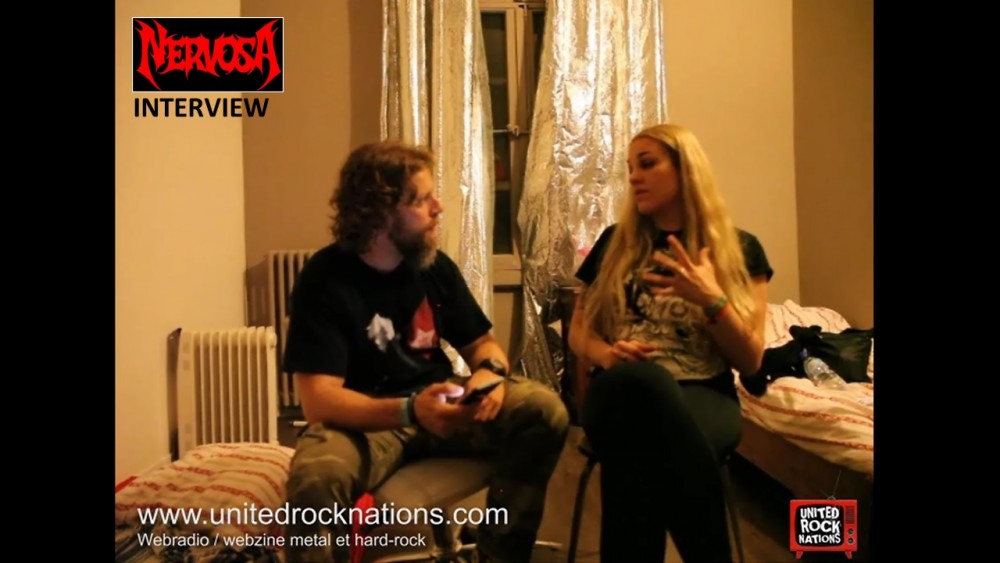 NERVOSA, lrinterview vidéo de la guitariste Pricka 