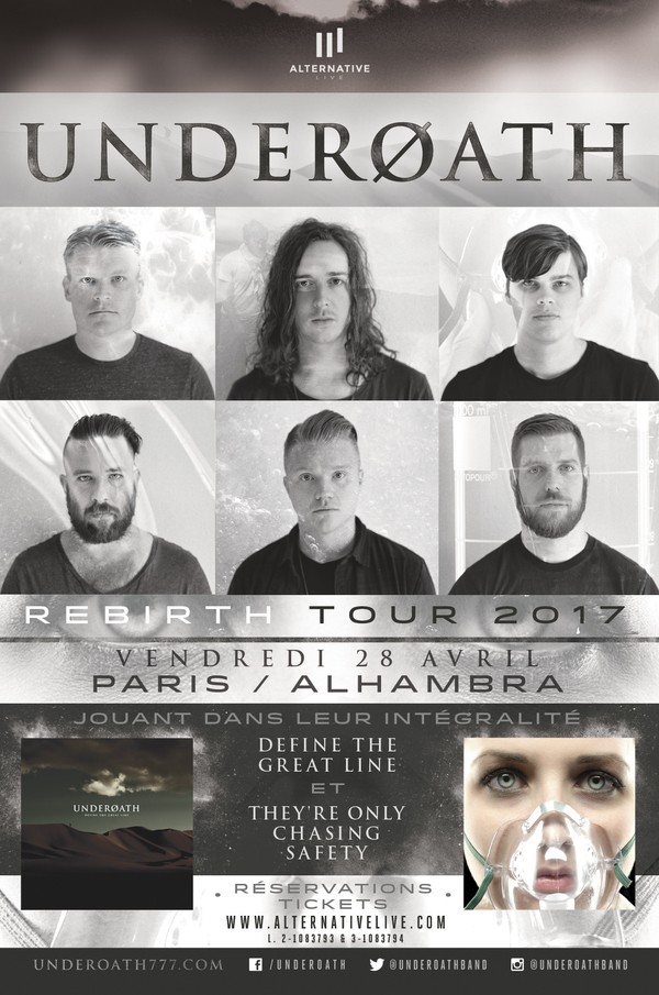 📢 📢UNDERØATH // En concert le 28 avril 2017 - Date exceptionnelle ! 