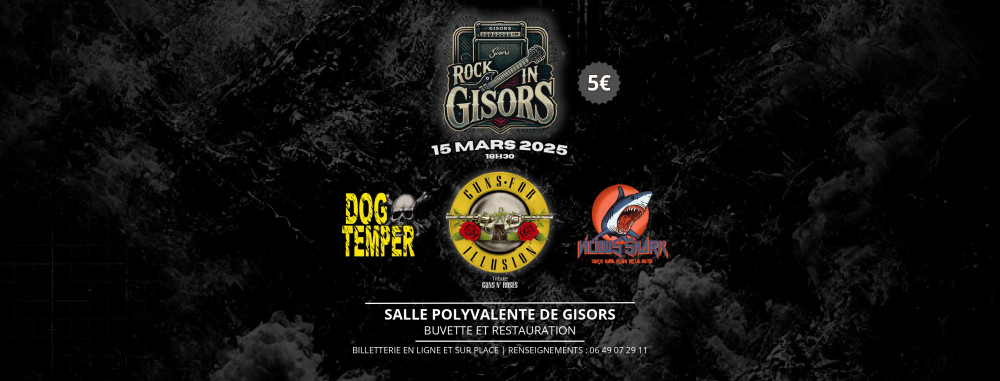 Soirée Rock à Gisors le 15 mars 2025 