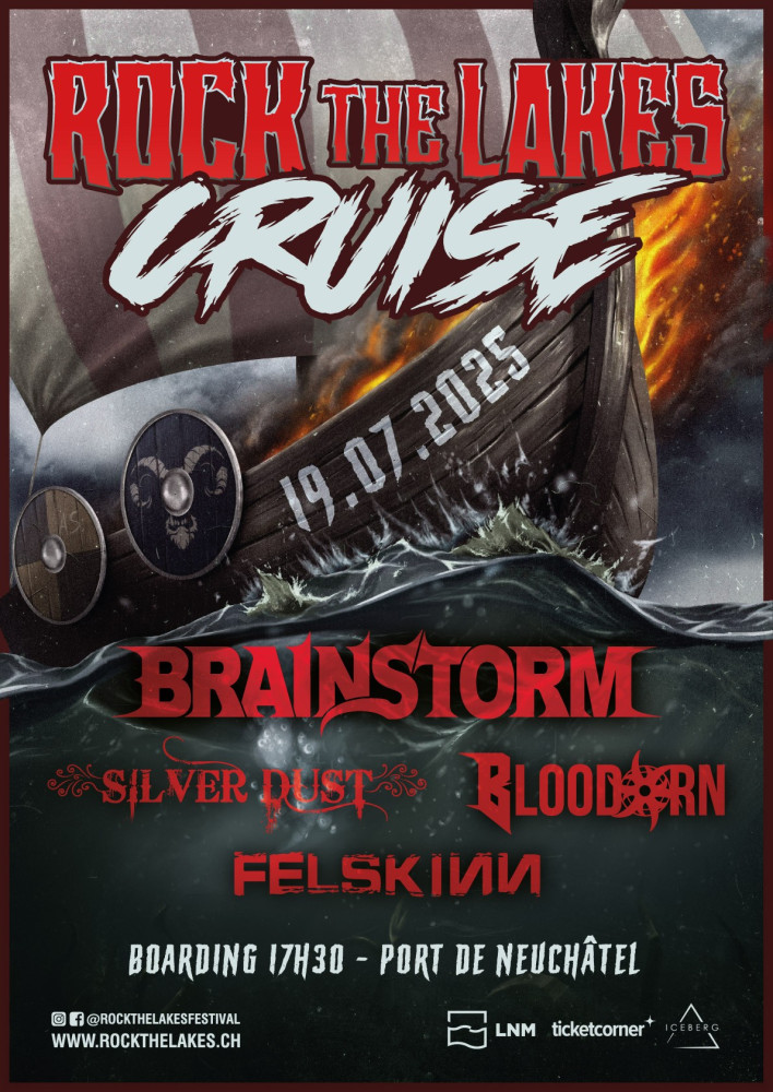 LE ROCK THE LAKES CRUISE REVIENT LE SAMEDI 19 JUILLET 2025, BRAINSTORM SERA LE HEADLINER 