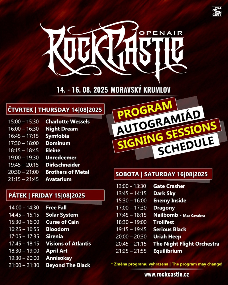 Le Rock Castle vient de dévoiler le programme des rencontres avec les groupes. 