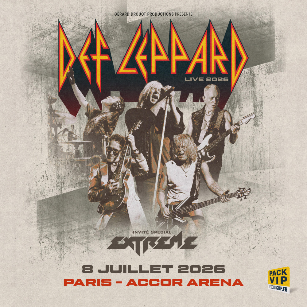 DEF LEPPARD, enfin de retour en concert à Paris ! Avec Extreme en special guest ! 