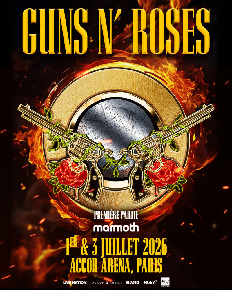GUNS N' ROSES annonce deux concerts à Paris (avec Mammoth en 1ère partie) et deux nouvelles chansons ! 