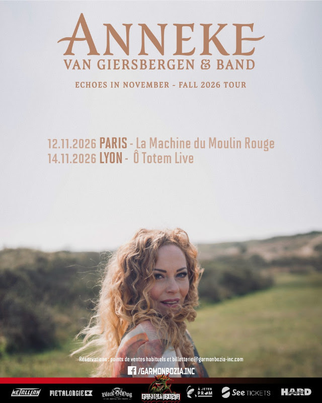 ANNEKE VAN GIERSBERGEN & band - 11.2026 @ Parais, Lyon // concerts Garmonbozia 
