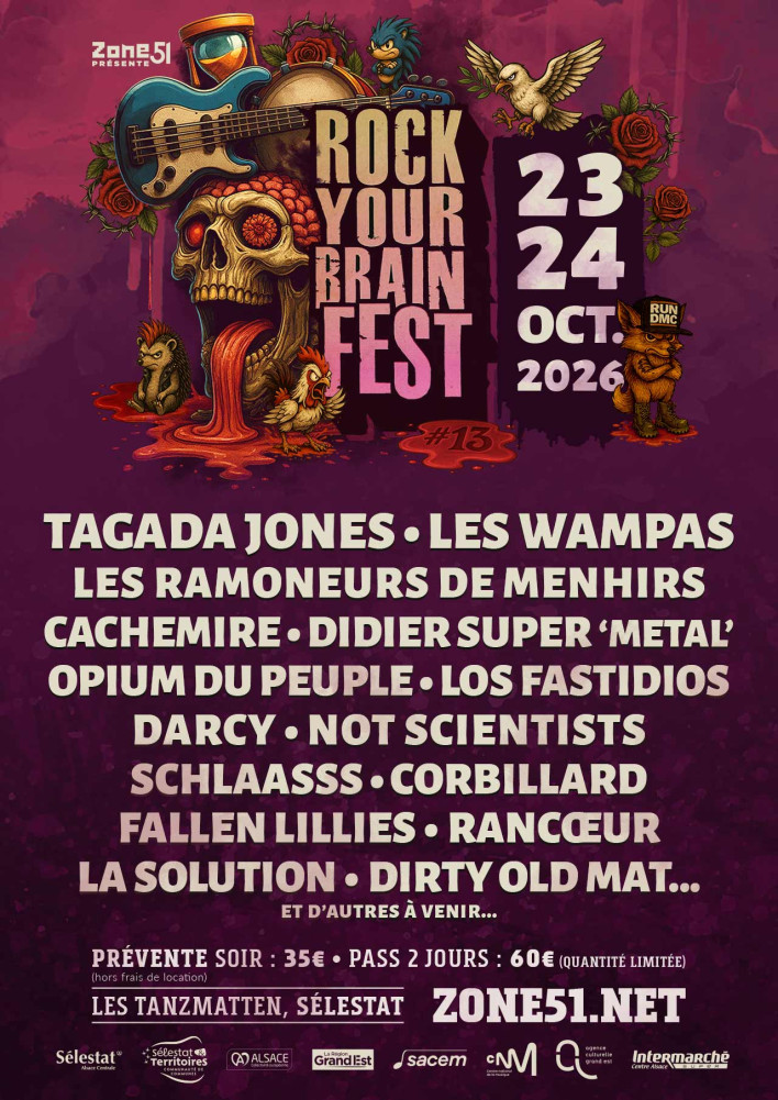 Rock your Brain Fest 2026 - Sélestat 23 et 24 octobre 