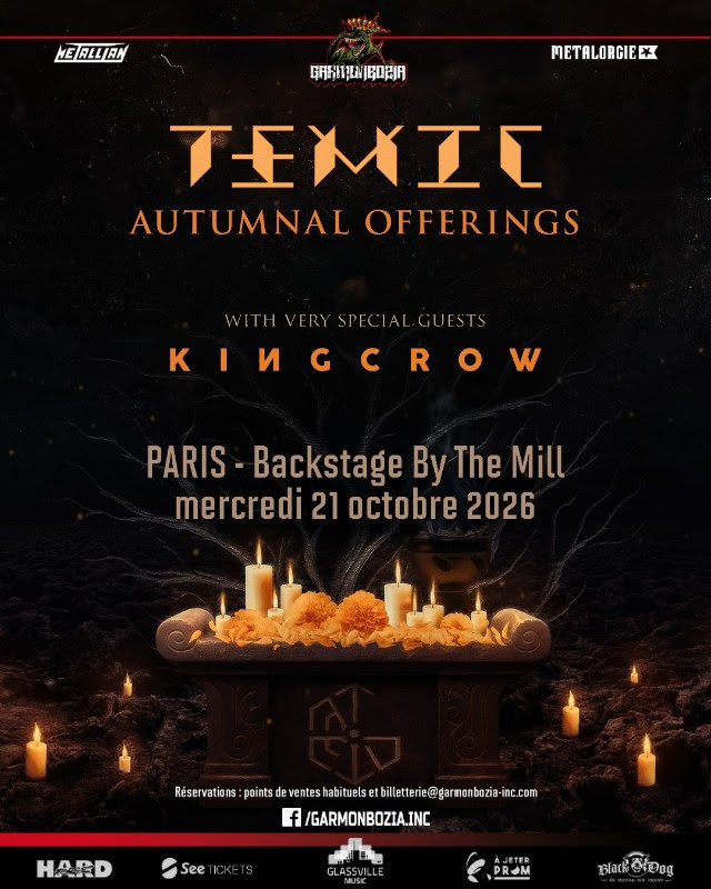 TEMIC, Kingcrow : en concert le 21 octobre à Paris // concert Garmonbozia 