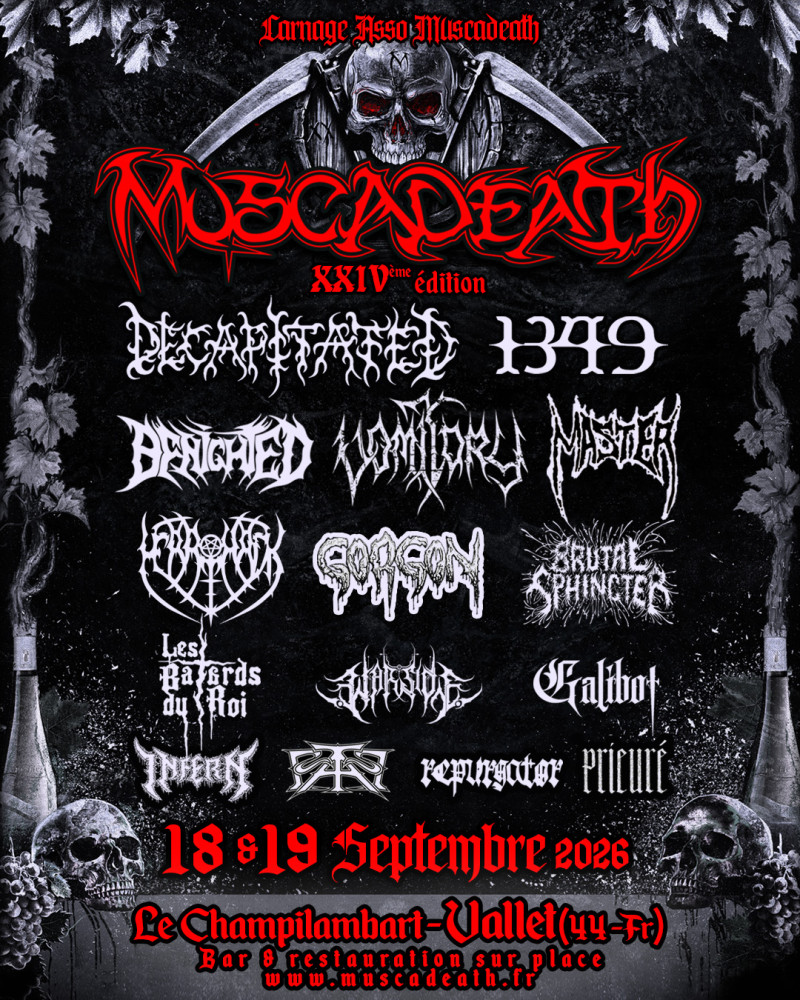 Le planning complet du festival Muscadeath 2026 est désormais disponible 
