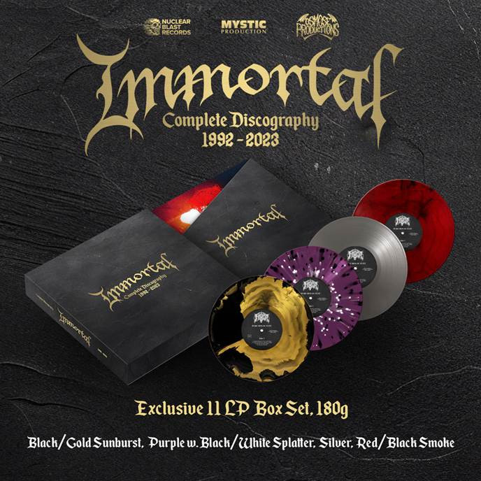 IMMORTAL annonce 'Complete Discography 1992-2023', un coffret réunissant l'intégralité de sa discographie, sortie le 29 janvier 2027 