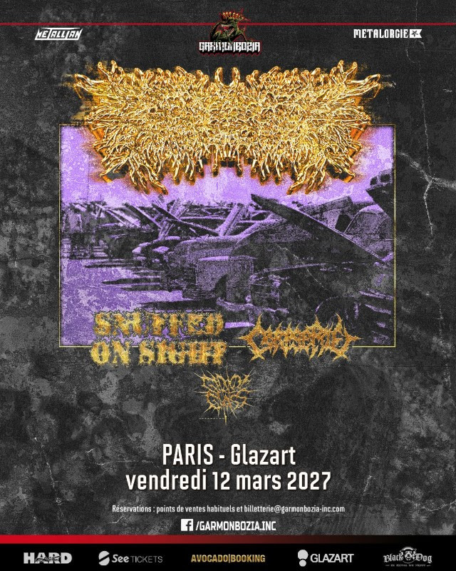 PEELINGFLESH , Snuffed On Sight, Corpse Pile, Girl Of Glass - en concert à Paris (12.03.2027) // concert Garmonbozia 