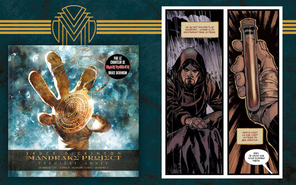 Bruce Dickinson, le chanteur d'Iron Maiden, devient scénariste de BD avec 'The Mandrake Project', paru aux Editions Blueman 