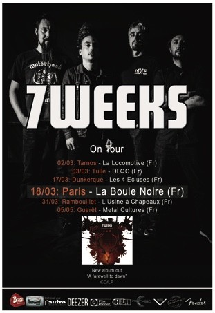 7 WEEKS : Tournée & Médias Janvier 2017! 