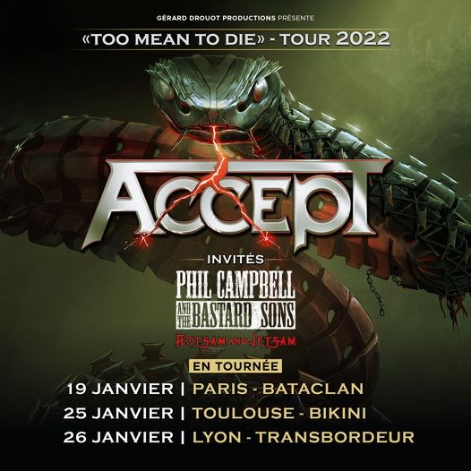 Accept annonce 3 dates en France en janvier 2022 