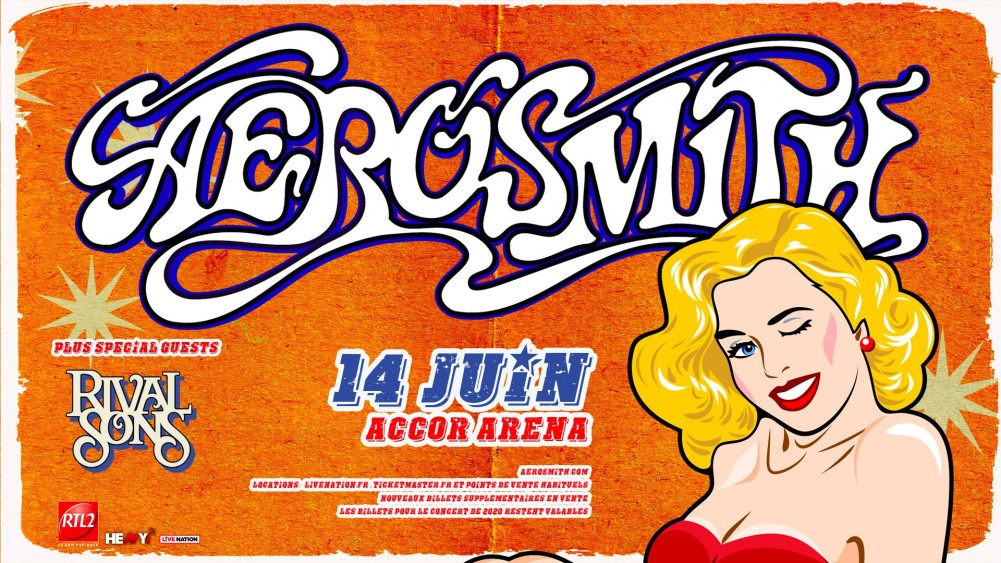 Aerosmith : Concert du 30/06/2020 reporté au 14/06/2021 