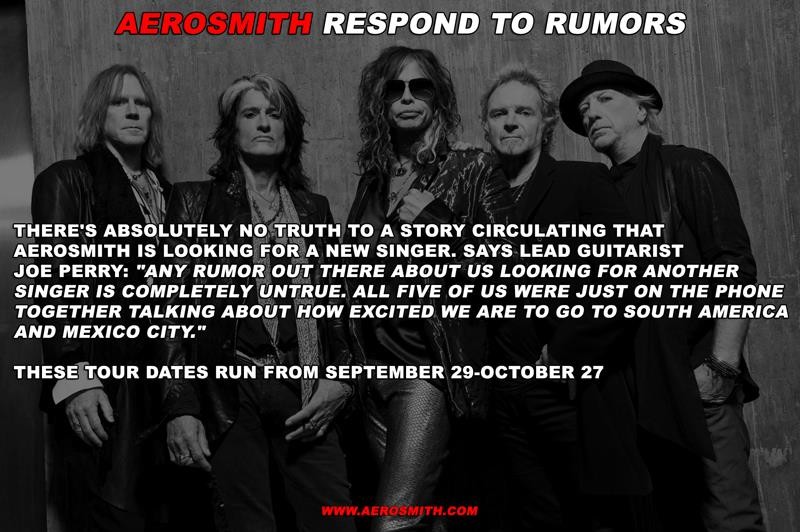 AEROSMITH dément les rumeurs de split avec Steven Tyler !