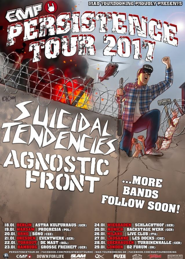 AGNOSTIC FRONT, SUICIDAL TENDENCIES.......en tournée Européenne début 2017..... 