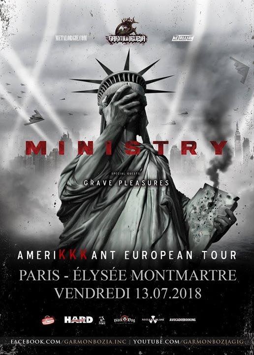 Al Jourgensen et MINISTRY prêt à exploser l'Elysée Montmartre le 13 juillet 2018 !!!