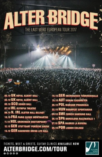 ALTER BRIDGE de retour à PARIS ! Nouvel album live pour Septembre. 