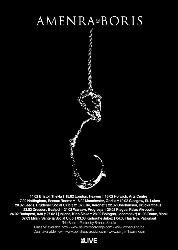 AMENRA annonce sa tournée européenne avec BORIS! 