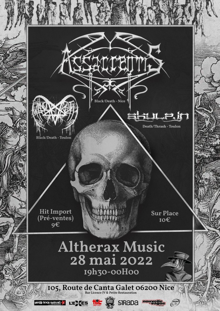 ASSACRENTIS, MARKARTH et SKULP.IN à l'Altherax à Nice le 28 Mai 2022 
