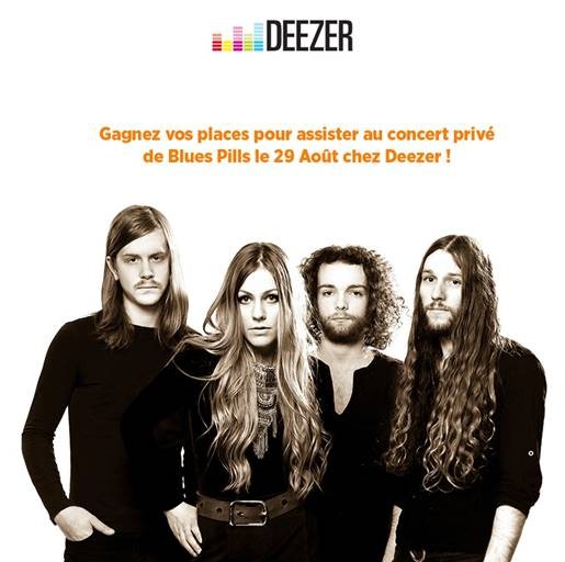 Assistez au concert privé Deezer de BLUES PILLS à Paris le 29 aout prochain 