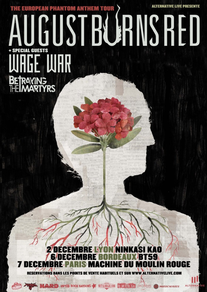AUGUST BURNS RED @ La Machine du moulin rouge le 07/12/2018! 