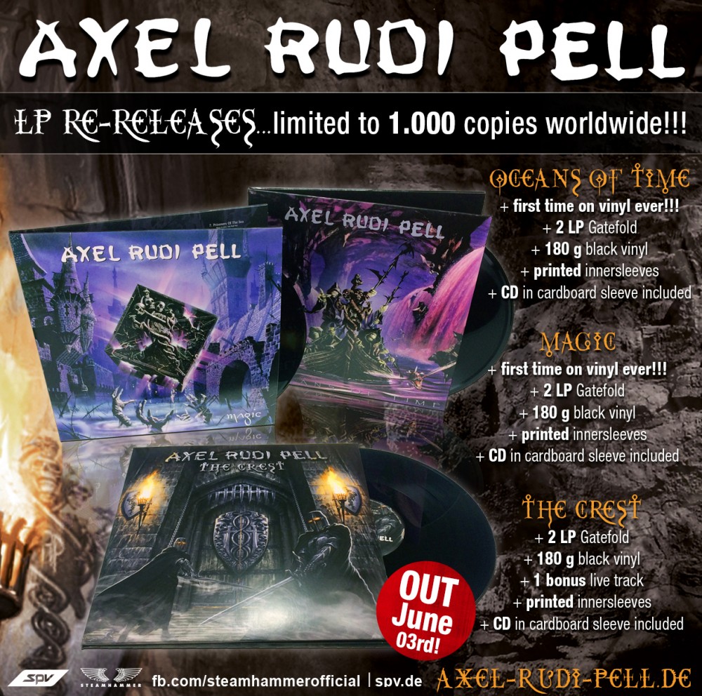 AXEL RUDI PELL publie 3 vinyles en édition limitée en juin ! 