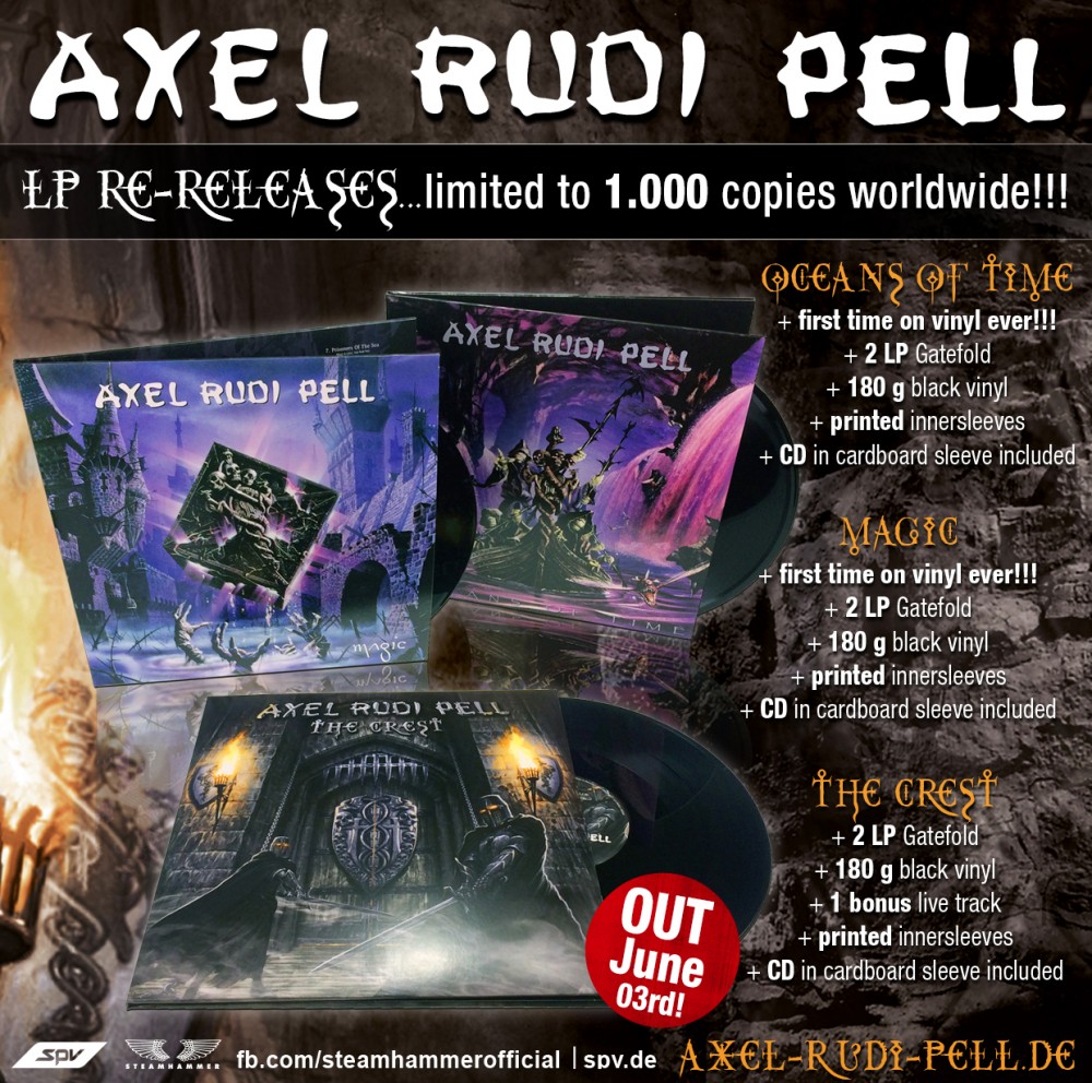 AXEL RUDI PELL publie 3 vinyles en édition limitée en juin !