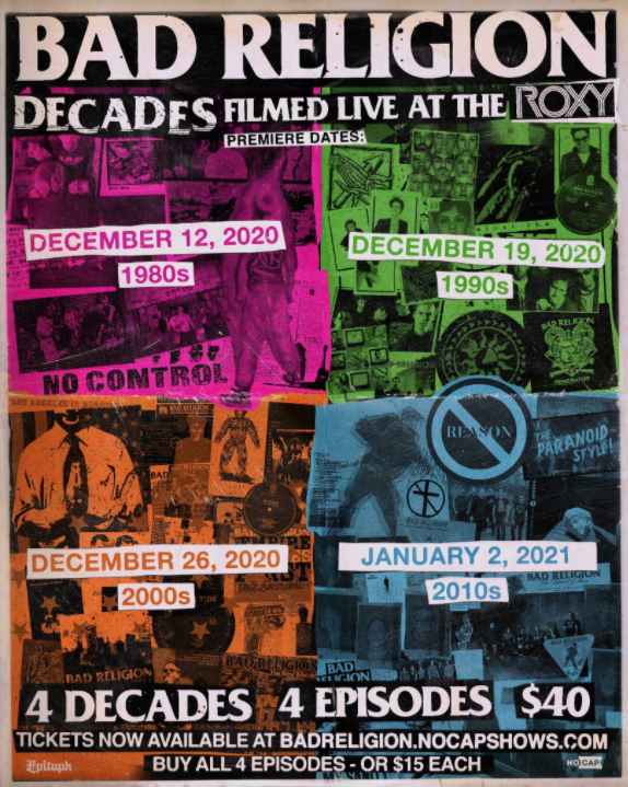 Bad Religion fête ses 40 ans avec la sortie de DECADES, un événement stream !