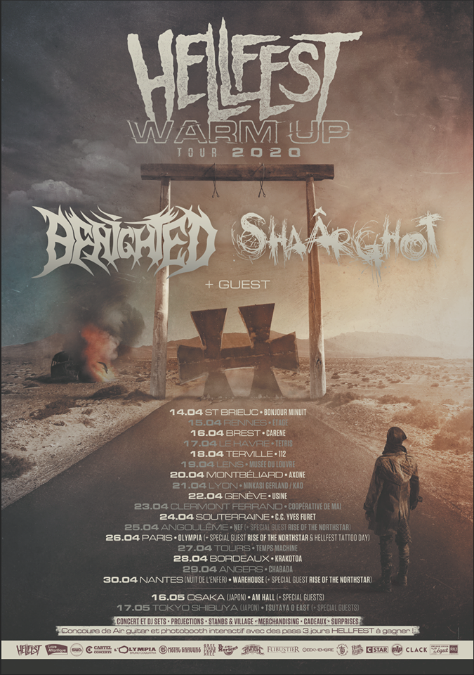 Benighted tête d'affiche du WARMUP HELLFEST TOUR 2020. Nouvel album pour Avril @Season of mist !