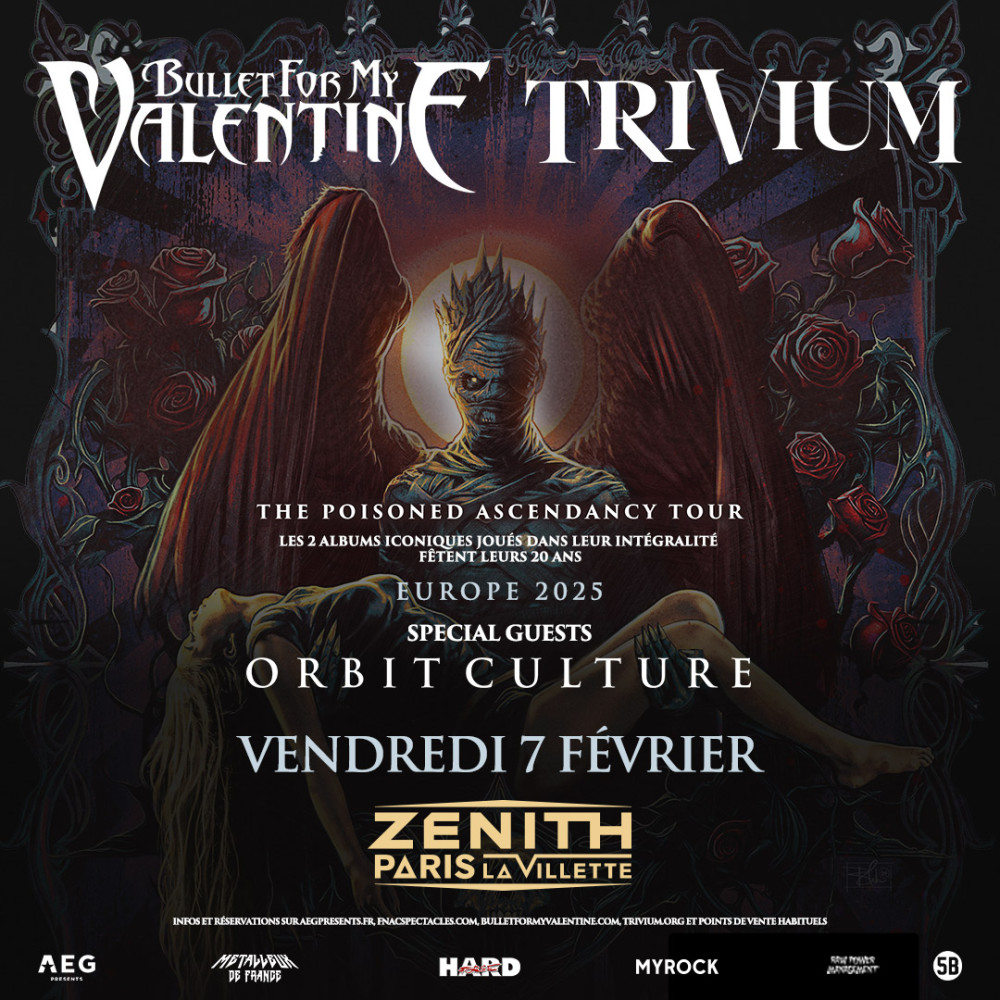 Bullet For My Valentine et Trivium vendredi 7 février 2025 au Zénith Paris - La Villette ! 