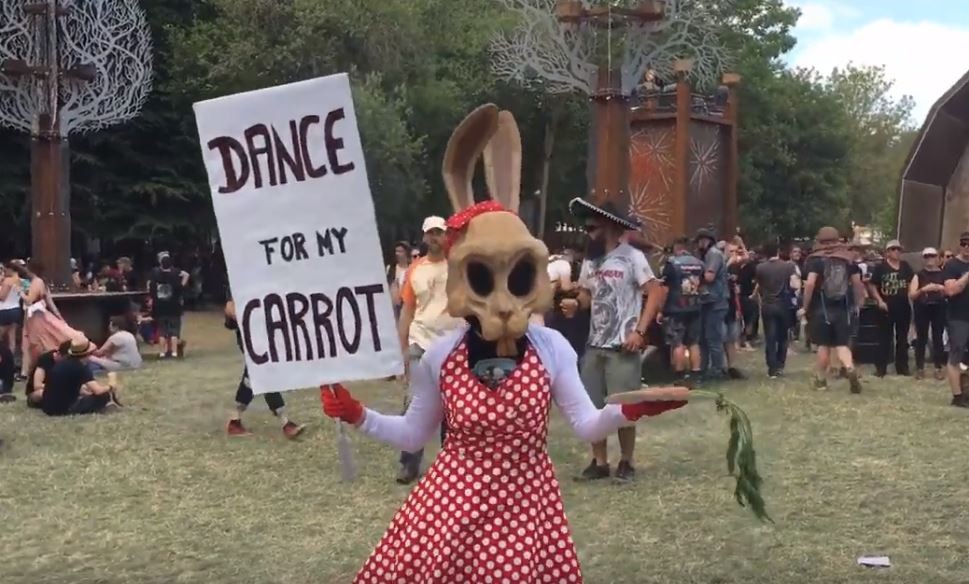 Bunny Bones (Dead Bones Bunny) était au Hellfest pour faire danser les festivaliers 
