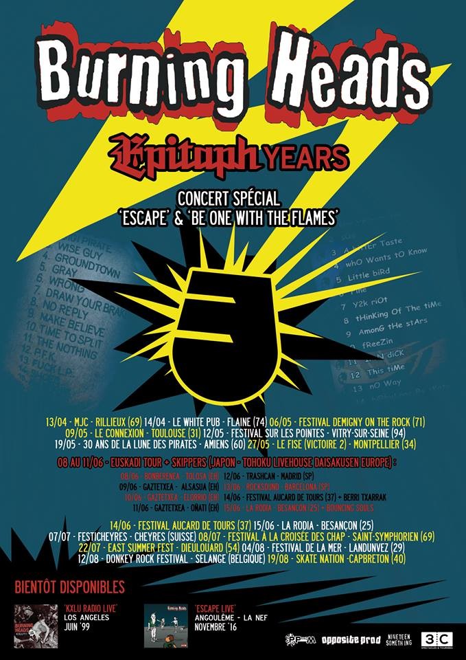 BURNING HEADS, la tournée Epitaph Years, à ne pas manquer ! 