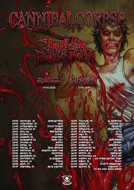 Cannibal Corpse tournera en Europe en 2018 