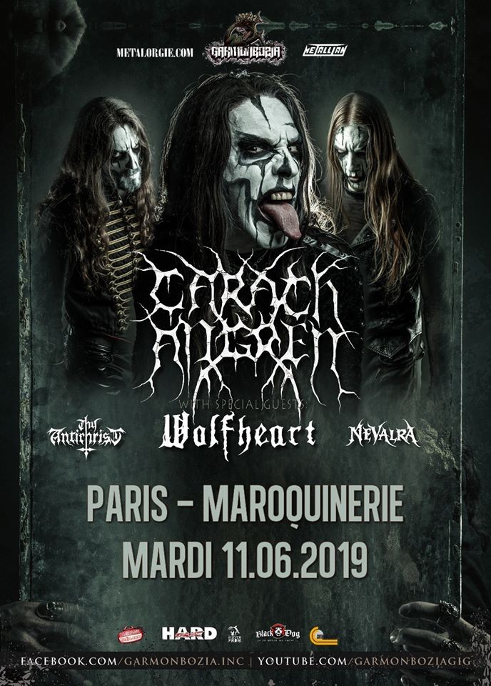 Carach Angren, Wolfheart, Thy Antichrist, Nevalra à Paris le 11/06/2019 ! 