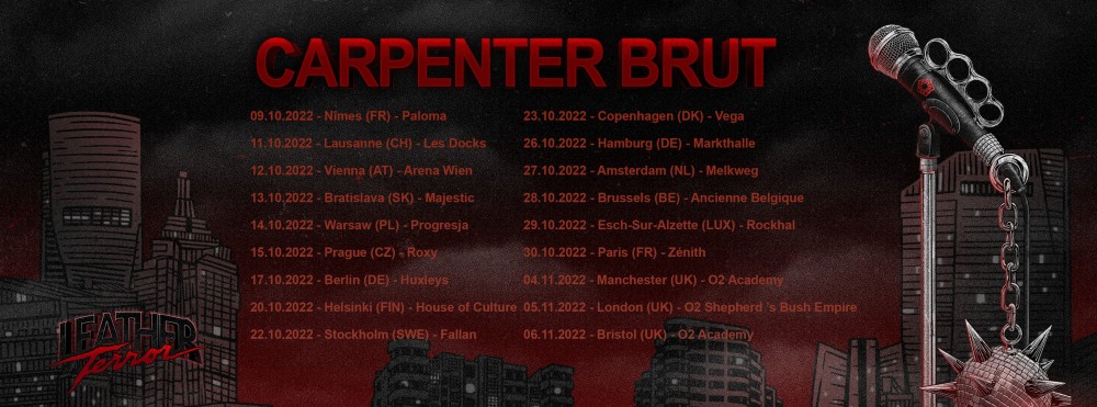 CARPENTER BRUT en concert au Zénith de Paris et en tournée dans toute l'Europe ! 