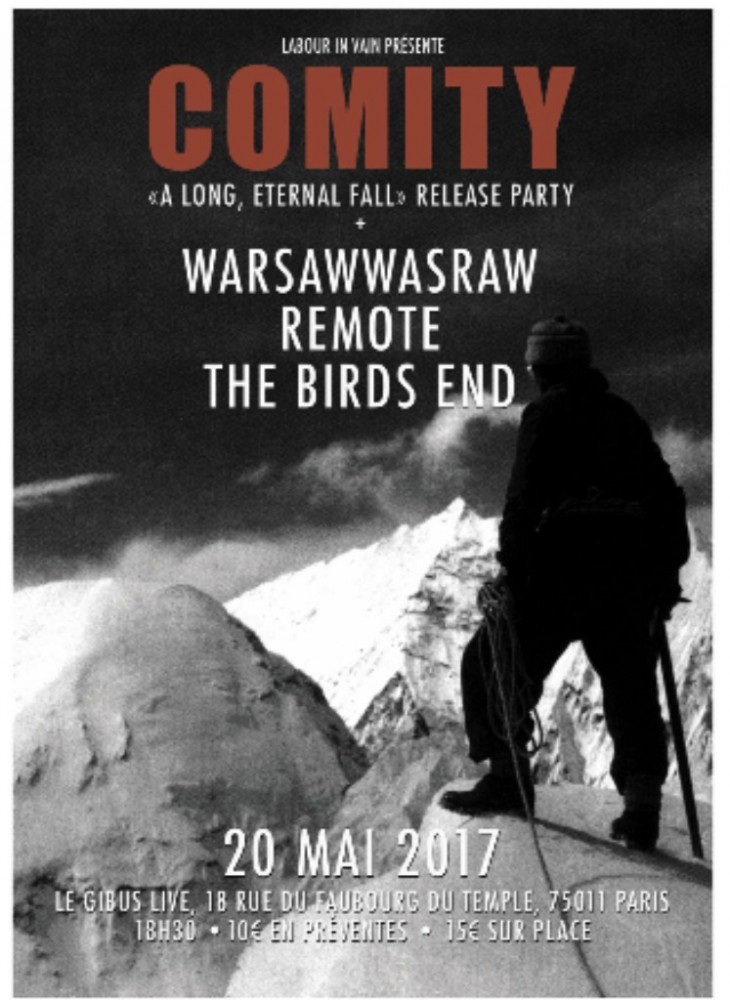 COMITY : Release Party au Gibus le 20 mai prochain ! 