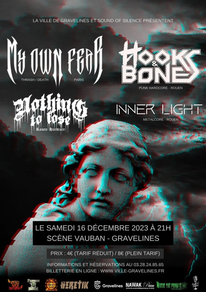 Concert thrash / Death / Punk / Hardcore et Metalcore à Gravelines le 16 décembre prochain. 