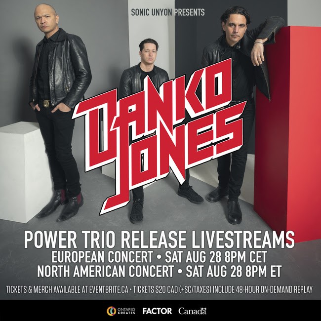 DANKO JONES : Concerts stream à venir 