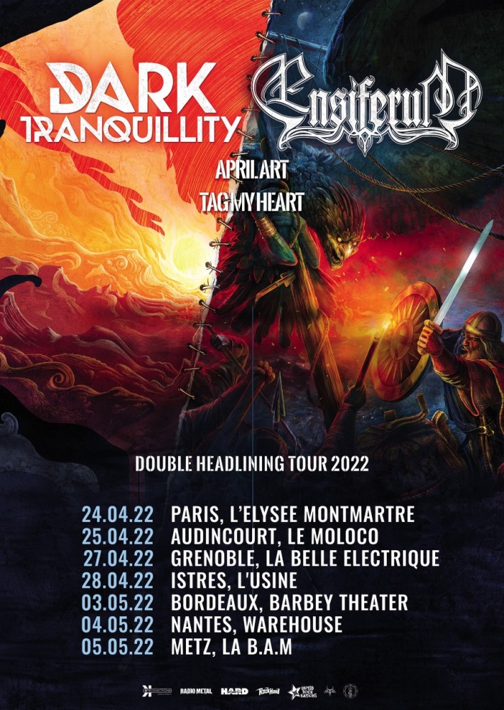 DARK TRANQUILLITY et ENSIFERUM seront en France au mois de mai !