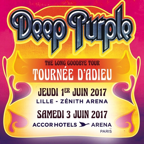 DEEP PURPLE | Jeudi 1er et samedi 3 juin 2017 | Lille et Paris 