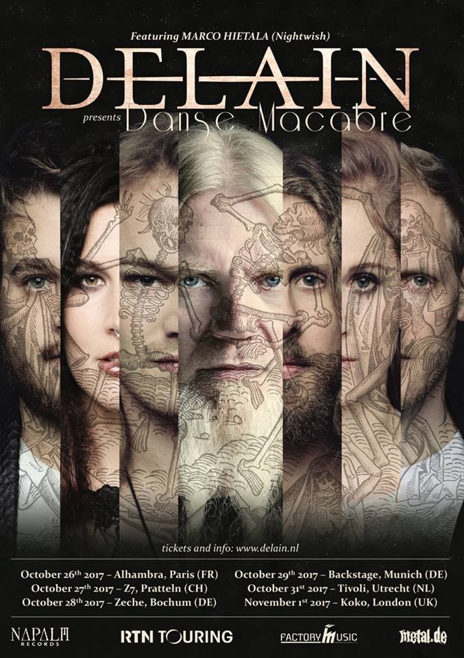 DELAIN en concert avec Marco Hietala de Nightwish en octobre. 