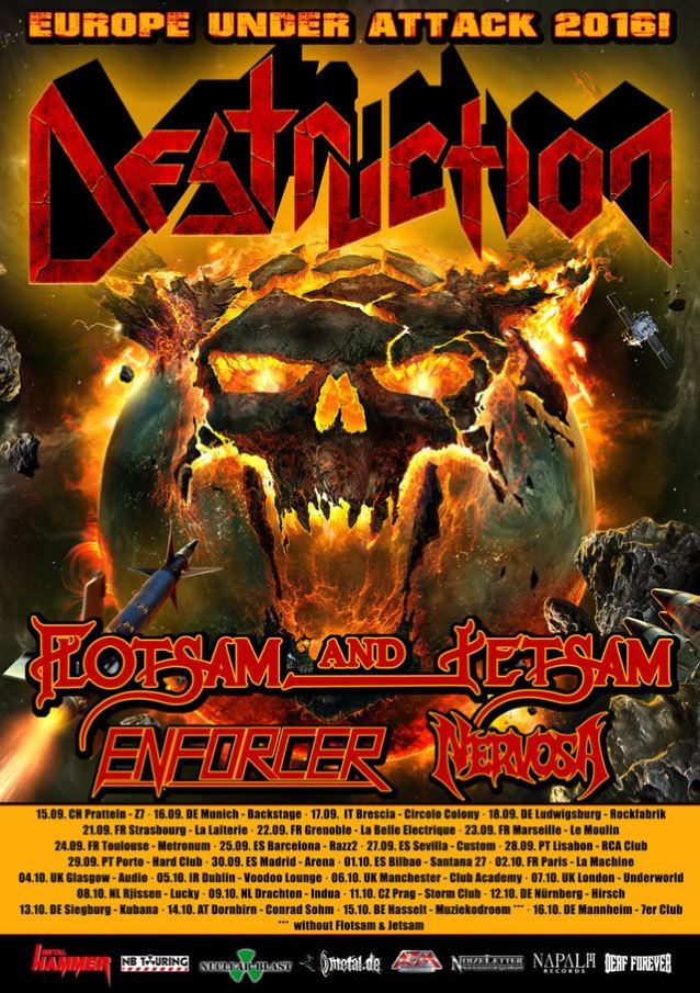 DESTRUCTION, en tournée 5 dates en France !  
