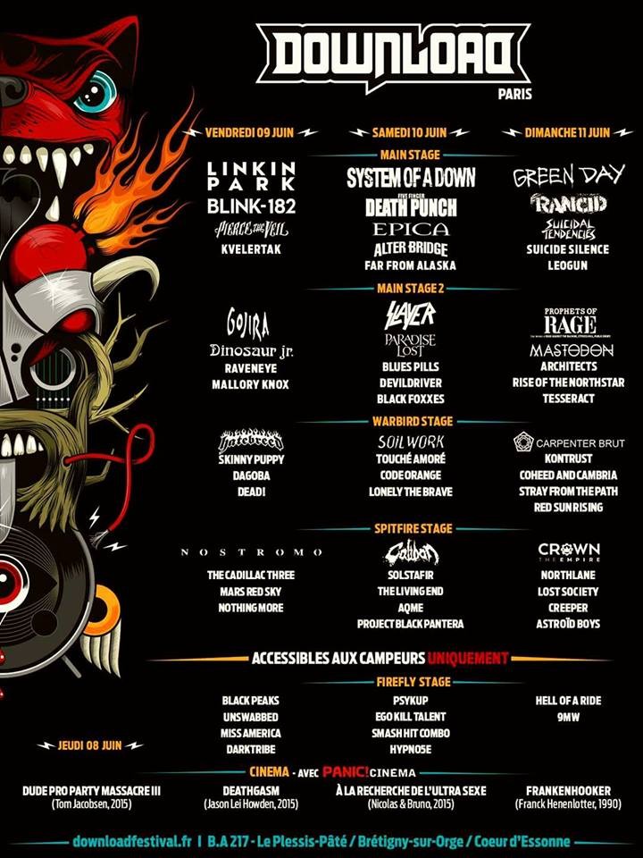 DOWNLOAD FRANCE FESTIVAL, 2 nouveaux noms a l'affiche! 