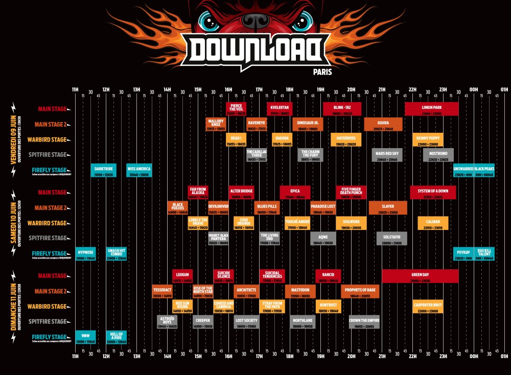 DOWNLOAD, le running order a été dévoilé  ! 