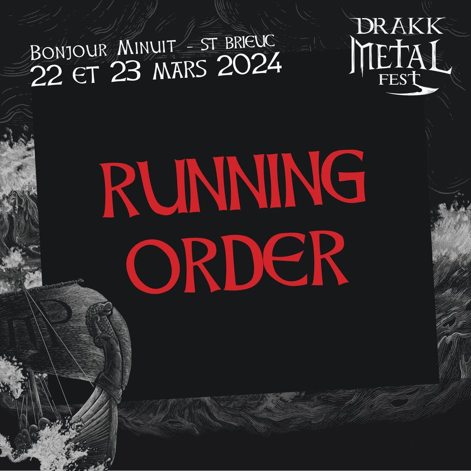 DRAKKFEST METAL FEST : Running Order