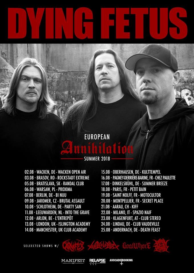 Dying Fetus annonce une nouvelle tournée européenne 