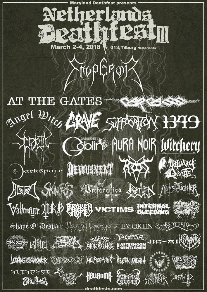 Emperor sera la tête d'affiche du Netherlands Deathfest 2018 